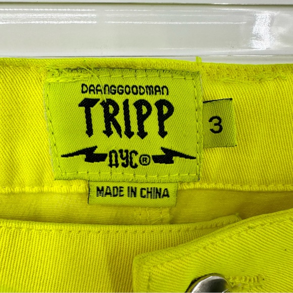 TRIPP NYC Skinny Jeans Neon Yellow Womens 26 | K057 - Picture 2 of 9